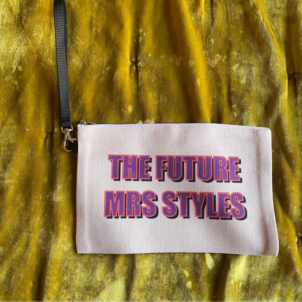 “The Future Mrs Styles” Lightweight Fabric Zipper Pouch Bag